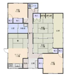 福岡県田川市上本町【一戸建】の間取り