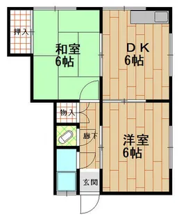 井上ハイツ【1階】の間取り