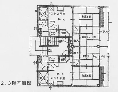 コーポ夢弦【301号室】の間取り