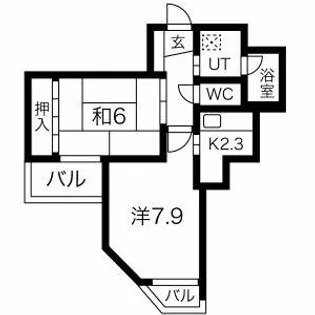 ラウムズ虹ヶ丘【2階】の間取り
