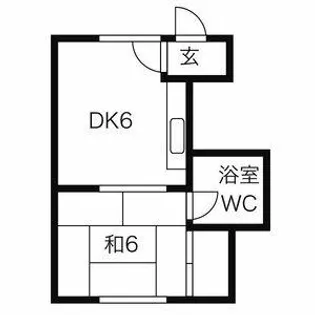 幸マンション【6号室】の間取り