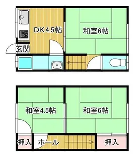 小浜 梅﨑アパート【8号室】の間取り