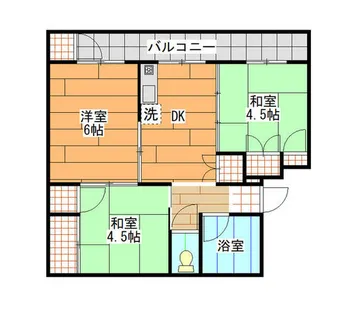 葛原東ハイツ【1階】の間取り
