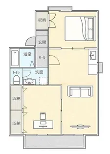 パークハイツSHIBATA【A203号室】の間取り