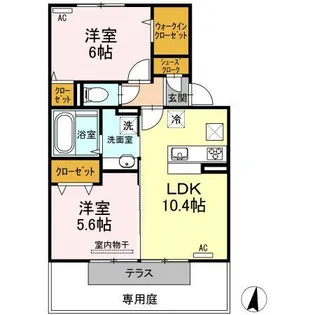 セジュール吉井【203号室】の間取り