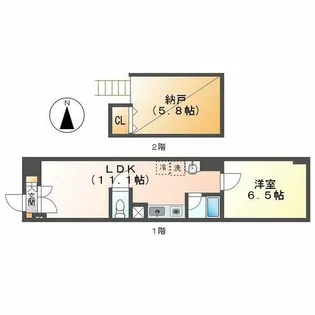美Silent motoyama【-1階】の間取り