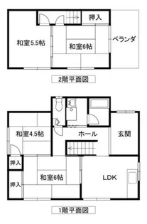 大阪府箕面市坊島5丁目【一戸建】の間取り