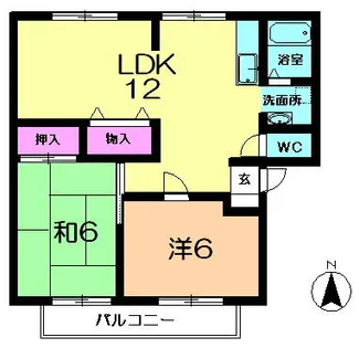 フラッグスタッフハイツB【2階】の間取り