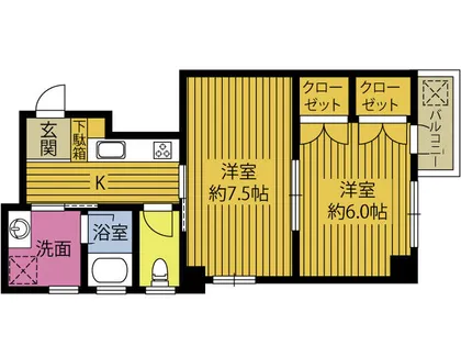 トランプ【2階】の間取り