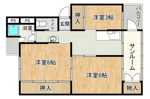五位の池北ビル【404号室】の間取り