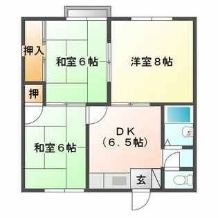 ファミール小正路【201号室】の間取り