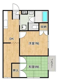福岡県大牟田市明治町3丁目【アパート】の間取り