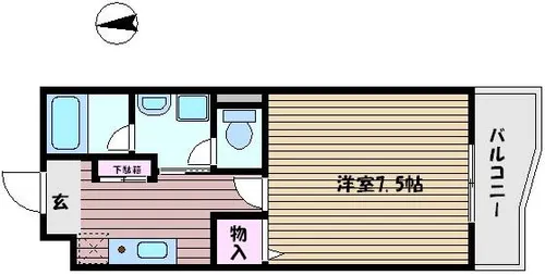 シャンブル仁左衛門【2階】の間取り
