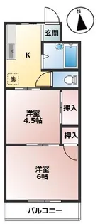 ハイツ英和【203号室】の間取り