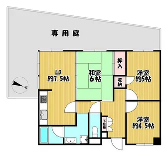 兵庫県姫路市飾磨区城南町1丁目【マンション】の間取り