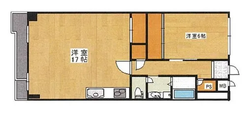 千里ハイツ【3階】の間取り