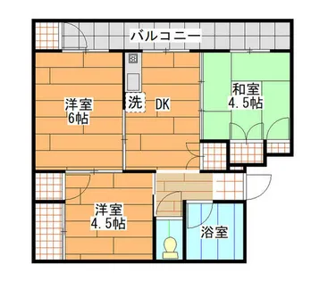 葛原東ハイツ【3階】の間取り