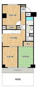 狭山ハウス 2階【2階】の間取り