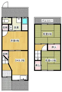 大阪府門真市下島町【テラスハウス】の間取り