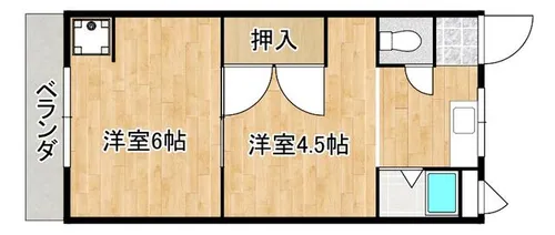 天神山洋ハイツ【207号室】の間取り