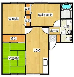 ハイツ新町【201号室】の間取り