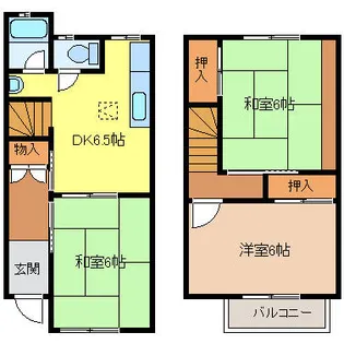 兵庫県加古川市加古川町中津【テラスハウス】の間取り