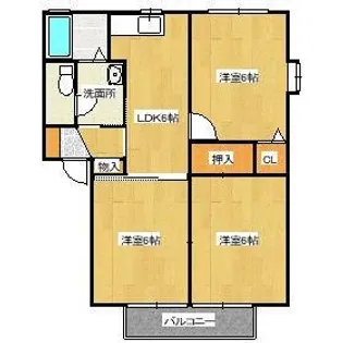 ファミールハイツこもりのB【205号室】の間取り
