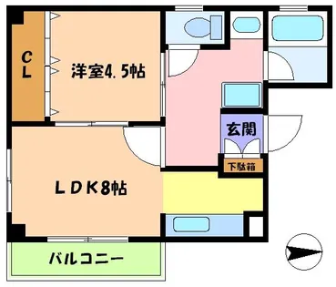 兵庫県神戸市東灘区御影石町2丁目【マンション】の間取り