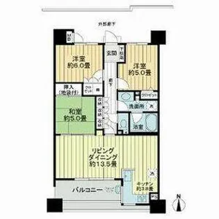 サーパスシティ高宮南【9階】の間取り