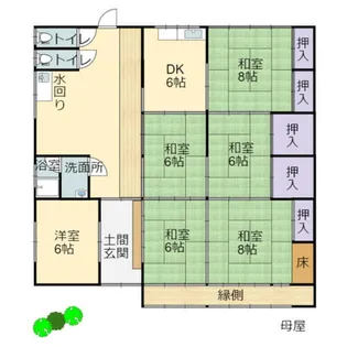 滋賀県東近江市建部下野町【一戸建】の間取り