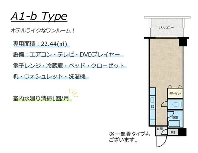 ミールズ江坂【8階】の間取り