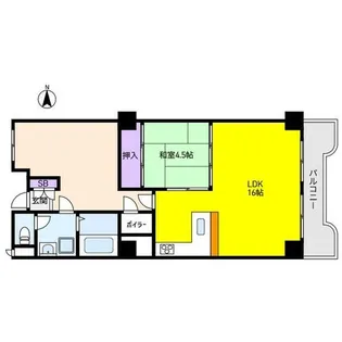 ローズハイツ芦屋【7階】の間取り