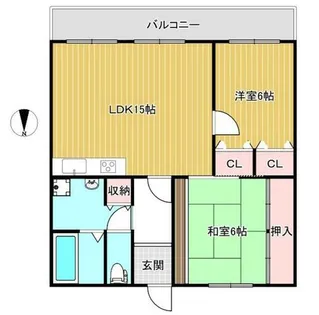 ロワイヤル京見橋【3階】の間取り
