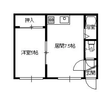 ロピア島松Ⅱ【A号室】の間取り