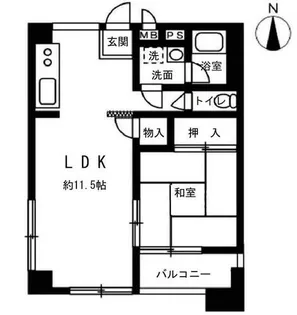 サニーハイツ森北【3階】の間取り