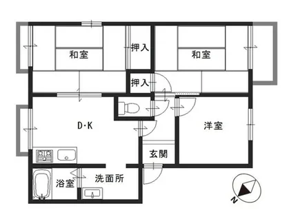ハイツ双寿【1階】の間取り