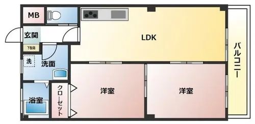 ブルーハイツ枝光【503号室】の間取り