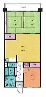 コープ野村富野ヶ丘【507号室】の間取り