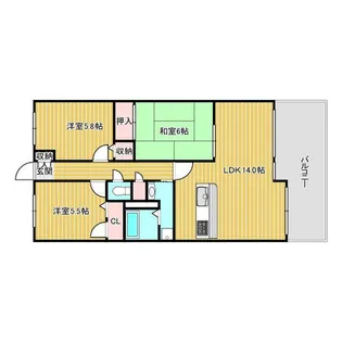 兵庫県姫路市田寺7丁目【マンション】の間取り