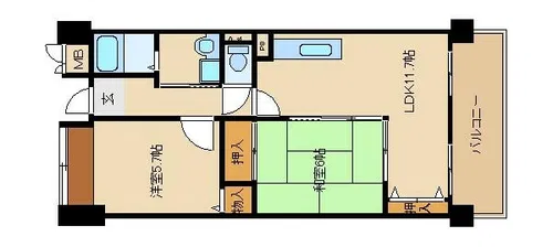 メルベーユ出戸【5階】の間取り