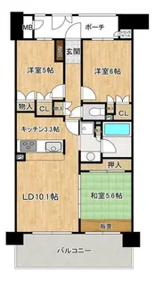 コスモ六甲ガーデンフォート【507号室】の間取り