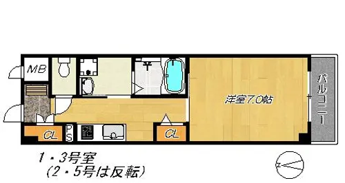 メゾンドフローレン【1階】の間取り