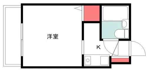 スカイコート函館【6階】の間取り
