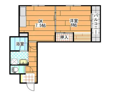 大田町スカイマンション【8階】の間取り