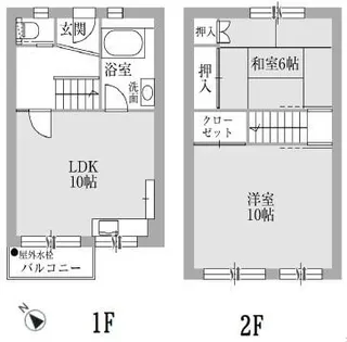 明舞第六団地15号棟【3階】の間取り