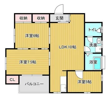 福岡県北九州市小倉南区湯川1丁目【マンション】の間取り