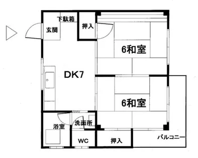 スカイハイ【202号室】の間取り