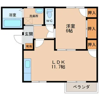 ミキ・コーポ【202号室】の間取り