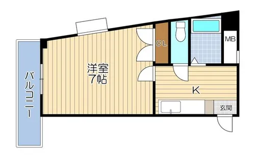 北九ビル【405号室】の間取り