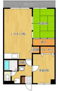 2LDKの間取り画像